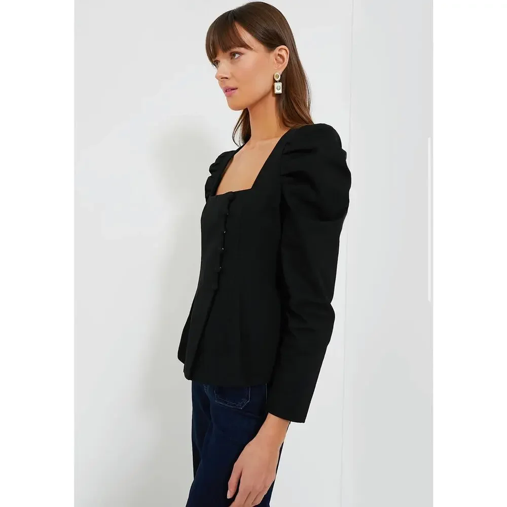 NWT Tuckernuck Black Calla Blouse - Picture 3 of 9